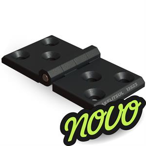 DOBRADIÇA METÁLICA 60X117 COM FUROS ESCAREADOS PINO INOX 13523 