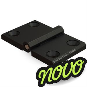 DOBRADIÇA METÁLICA 60X95 COM FUROS ESCAREADOS PINO INOX 13520 