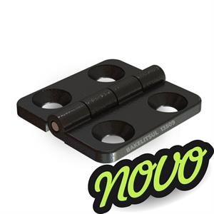 DOBRADIÇA METÁLICA 30X28 COM FUROS ESCAREADOS PINO INOX 13509 