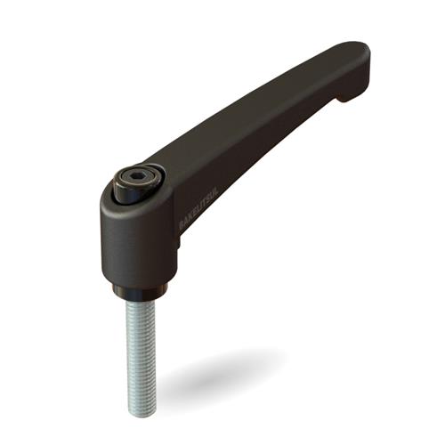 AJUSTADOR ALAVANCA TRAVA 80MM PLÁSTICA ROSCA EXTERNA-M8 AJ-B2-80-M8