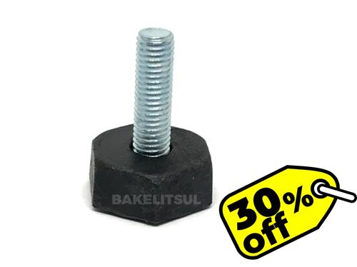 PÉ NIVELADOR ROSCA EXTERNA M10X14mm BASE 31 SEXTAVADA RÍGIDA 03210 