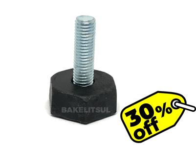 PÉ NIVELADOR ROSCA EXTERNA M10X14mm BASE 31 SEXTAVADA RÍGIDA 03210 