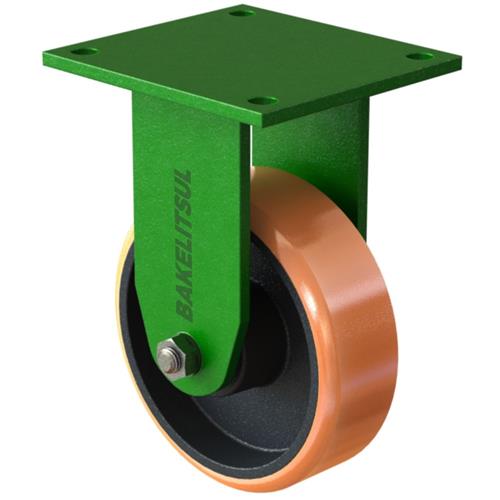 RODÍZIO FIXO PLACA LINHA MÉDIA REFORÇADA 350 A 730KGF FFPU-FPLMR 00286