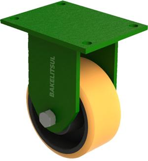 RODÍZIO FIXO PLACA LINHA PESADA 1000 A 1400KGF FFPU-FPLP 10812 