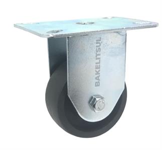 RODÍZIO FIXO PLACA LINHA LEVE 45 A 160KGF PP-FPL 12571 