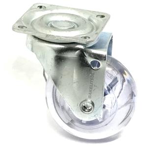 RODÍZIO GEL TRANSPARENTE  GIRATÓRIO COM PLACA 01257 