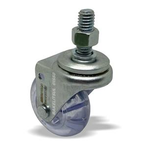 RODÍZIO GEL TRANSPARENTE  GIRATÓRIO COM ROSCA 01550 