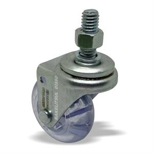 RODÍZIO GEL TRANSPARENTE  GIRATÓRIO COM ROSCA 01550 