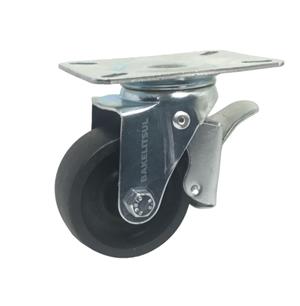 RODÍZIO GIRATÓRIO PLACA LINHA LEVE TRAVA 45 A 160KGF PP-GPLLT 12591 