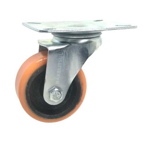 RODÍZIO GIRATÓRIO PLACA LINHA LEVE 80 A 250KGF FFPU-GPLL 12708 