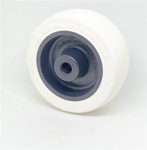 RODA PV PLÁSTICA LINHA LEVE ATÉ 125KGF BRANCO 10268 F3 07796