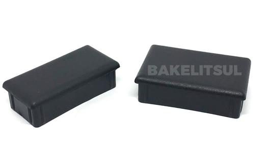 PONTEIRA TAMPA PRETA  PARA TUBOS RETANGULARES 00798 