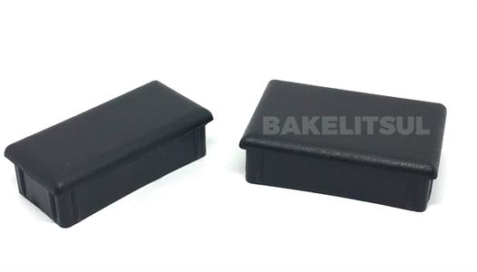 PONTEIRA TAMPA PRETA  PARA TUBOS RETANGULARES 00798 