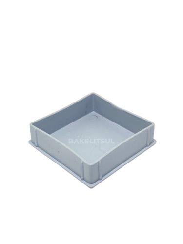 PONTEIRA TAMPA CINZA CLARO PARA TUBOS QUADRADOS  10662 