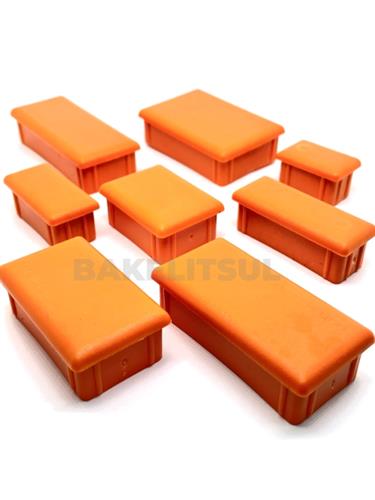 PONTEIRA TAMPA LARANJA PARA TUBOS RETANGULARES 10744 