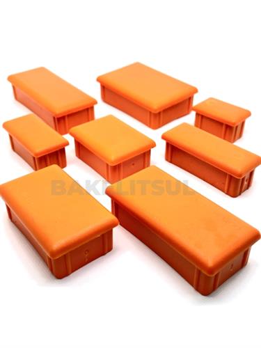 PONTEIRA TAMPA LARANJA PARA TUBOS RETANGULARES 10744 