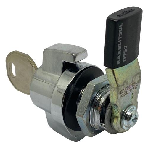 FECHO LINGUETA METÁLICO MANOPLA TRAVA P/ CADEADO E CHAVE FC-J91 08912