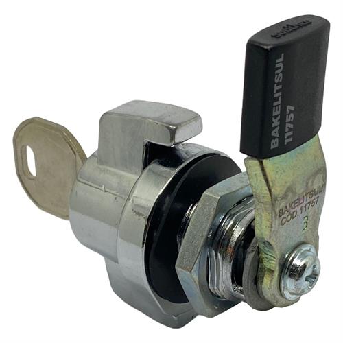 FECHO LINGUETA METÁLICO MANOPLA TRAVA P/ CADEADO E CHAVE FC-J91 08912 