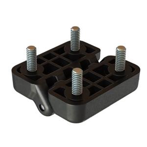 DOBRADIÇA PLÁSTICA ROSCA METÁLICA FIXA ABERTURA 180° 12846 