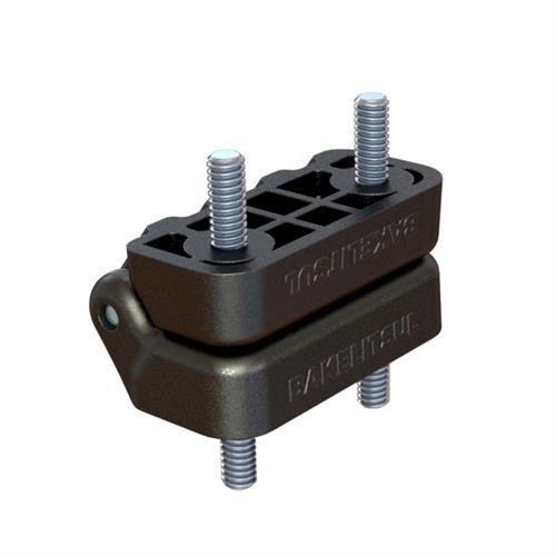 DOBRADIÇA PLÁSTICA ROSCA METÁLICA FIXA ABERTURA 180° 12846 