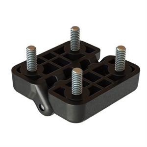 DOBRADIÇA PLÁSTICA ROSCA METÁLICA FIXA ABERTURA 180° 12846 