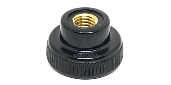 MANÍPULO REDONDO DE BAQUELITE ROSCA INTERNA EM LATÃO 00841 