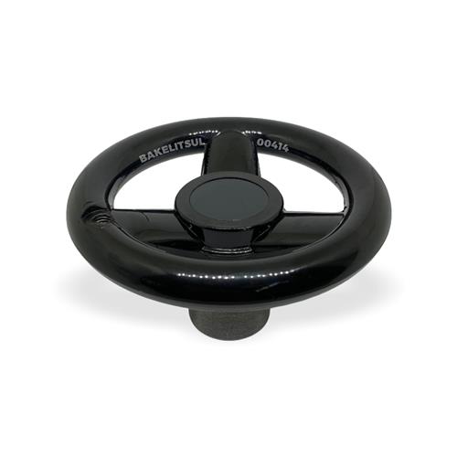 VOLANTE DE BAQUELITE COM FURAÇÃO PARA CABO GIRATÓRIO 00414 