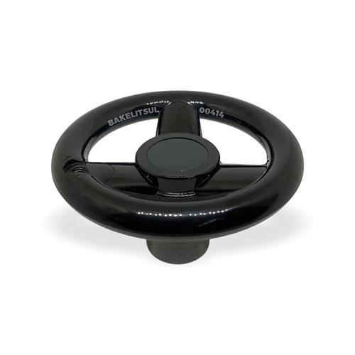 VOLANTE DE BAQUELITE COM FURAÇÃO PARA CABO GIRATÓRIO 00414 