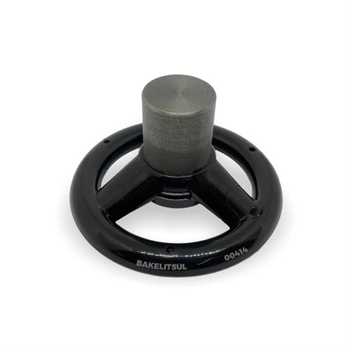 VOLANTE DE BAQUELITE COM FURAÇÃO PARA CABO GIRATÓRIO 00414 