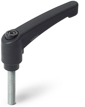 AJUSTADOR ALAVANCA TRAVA 80MM PLÁSTICA ROSCA EXTERNA-M6 09023
