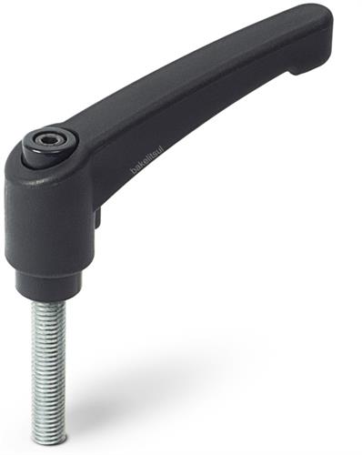 AJUSTADOR ALAVANCA TRAVA 80MM PLÁSTICA ROSCA EXTERNA-M6 09023 