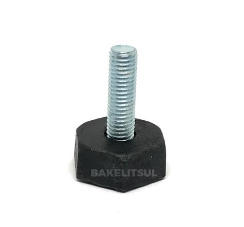 PÉ NIVELADOR ROSCA EXTERNA M10X14mm BASE 31 SEXTAVADA RÍGIDA 03210 