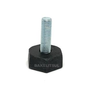 PÉ NIVELADOR ROSCA EXTERNA M10X14mm BASE 31 SEXTAVADA RÍGIDA 03210 