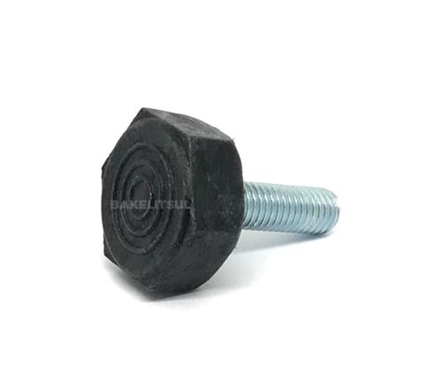PÉ NIVELADOR ROSCA EXTERNA M10X14mm BASE 31 SEXTAVADA RÍGIDA 03210 