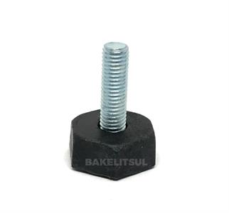 PÉ NIVELADOR ROSCA EXTERNA M10X14mm BASE 31 SEXTAVADA RÍGIDA 03210 