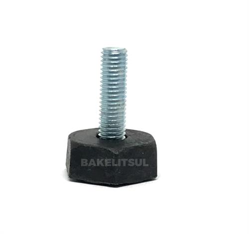 PÉ NIVELADOR ROSCA EXTERNA M10X14mm BASE 31 SEXTAVADA RÍGIDA 03210 