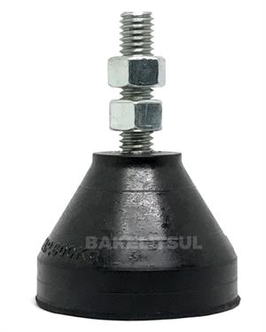 PÉ NIVELADOR ROSCA EXTERNA BASE BORRACHA 04572 