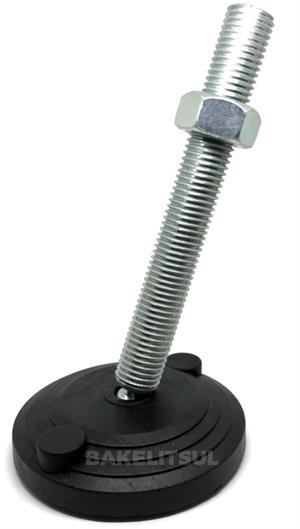 PÉ NIVELADOR ARTICULADO ANTI VIBRAÇÃO N2 BASE 100 M12 05562 F3 02861 