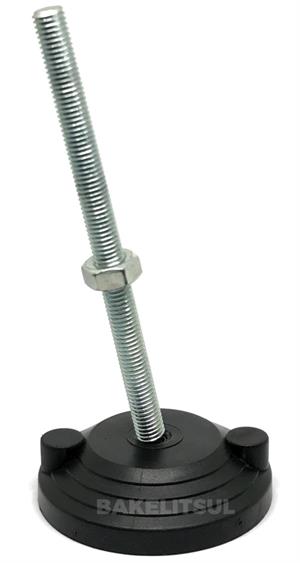 PÉ NIVELADOR ARTICULADO ANTI VIBRAÇÃO N2 BASE 80 M10 05529 F3 02828 