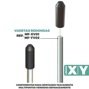 PONTEIRA PLÁSTICA PARA VARÃO REDONDO LINHAS X E Y 03633 
