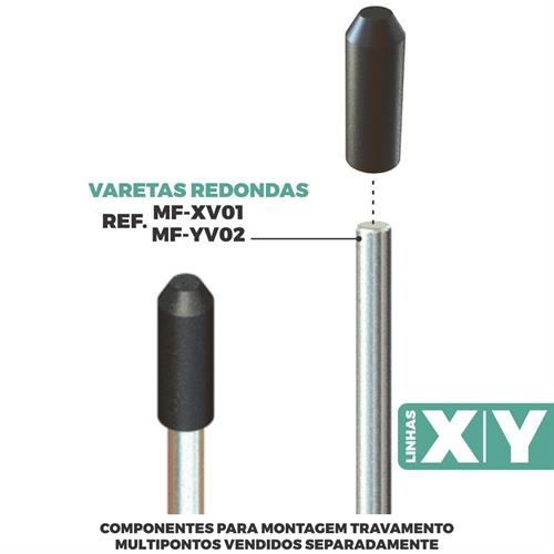 PONTEIRA PLÁSTICA PARA VARÃO REDONDO LINHAS X E Y 03633 