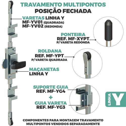 MAÇANETA CREMONA L CHAVE COM LINGUETA MF-YC2 04114 