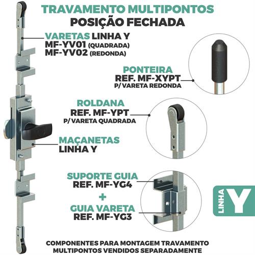 MAÇANETA L TRAVA CADEADO E CHAVE SEM LINGUETA MF-YD3 07876 