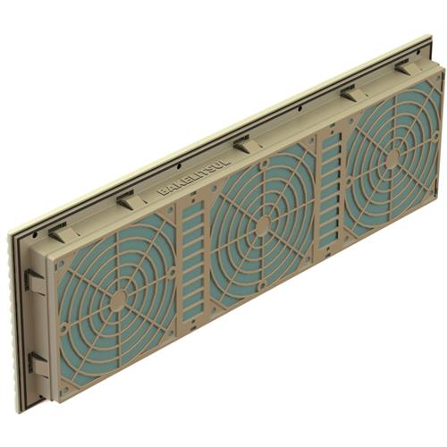 GRELHA DE VENTILAÇÃO OU EXAUSTÃO PARA 3 VENTILADORES VQ-120 11738 