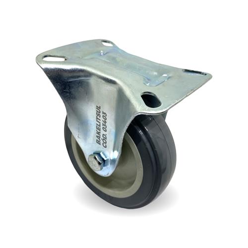 RODÍZIO FIXO PLACA LINHA LEVE 25 A 125KGF PV-FPLL 01726 