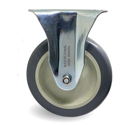 RODÍZIO FIXO PLACA LINHA LEVE 25 A 125KGF PV-FPLL 01726 