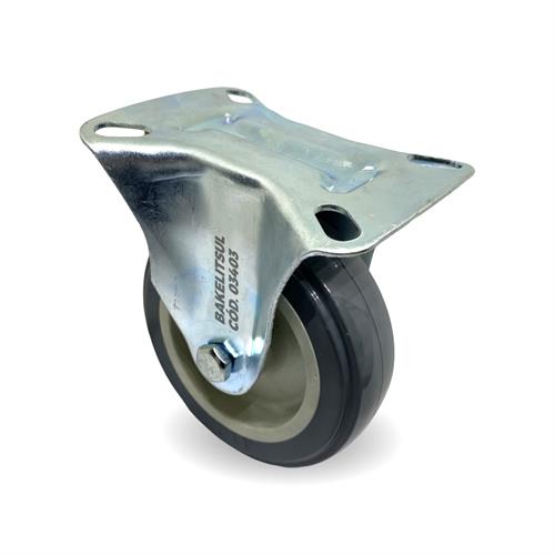 RODÍZIO FIXO PLACA LINHA LEVE 25 A 125KGF PV-FPLL 01726 